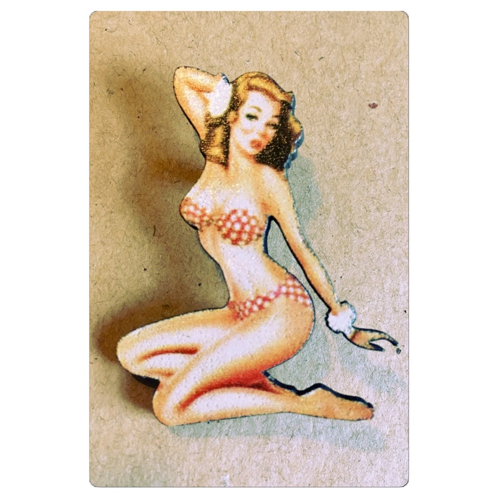Small Pinup Girl Brooch/Pin #3 BOGO